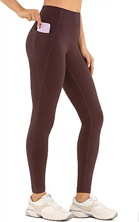 CRZ YOGA Womens Butterluxe Workout Capri Leggings with Pockets Medium,  Taupe