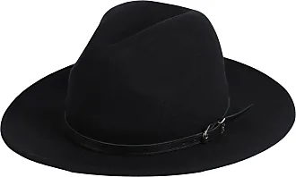 Black Felt Wide Brim Hat w Red Pom Pom Fringe - Cappel's