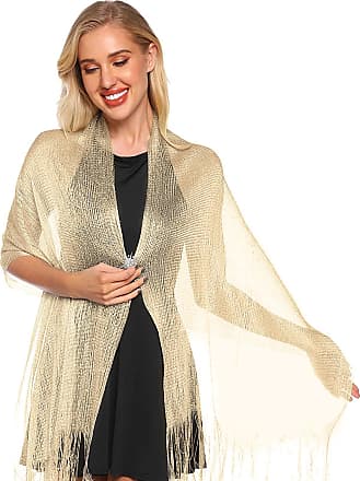 Golden Single discount 65% WOMEN FASHION Accessories Shawl Golden NoName Iridescent golden shawl 