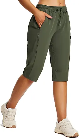 Bayleaf Womens Hiking Pants Sz L Quick Dry Cargo Lightweight Green Elastic  Waist