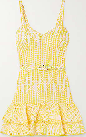 Damen Bekleidung Kleider Freizeitkleider und Tageskleider Department 5 Baumwolle Kurzes Kleid in Gelb 