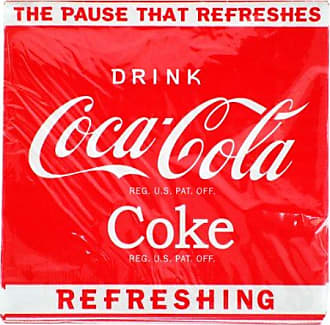 14 x 10 cm rot "Drink Coca Cola" Retro Metall-Serviettenspender "Coca Cola" ca 