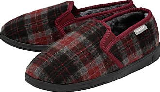 Dunlop Mens Famous Lance Velvet Slippers with Elasticated Gussets 