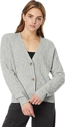 Lucky Brand Cable Stitch Cotton Blend Zip-Up Cardigan