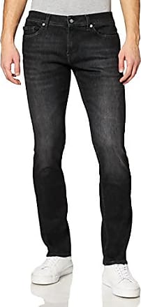 Herren Bekleidung Jeans Röhrenjeans 7 For All Mankind Ausgeblichene Skinny-Jeans in Schwarz für Herren 
