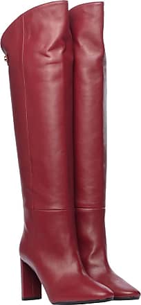 Alaïa Leder Mules Fleur aus Leder und PVC in Rot Damen Schuhe Stiefel Mittelhohe Stiefel 