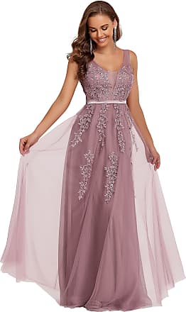UK Ever-pretty Long Burgundy A-line Evening Gowns Homecoming Prom Gowns 07849 