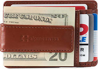 Alpine Swiss Genuine Leather Thin Business Card Case Minimalist Wallet -  Alpine Swiss