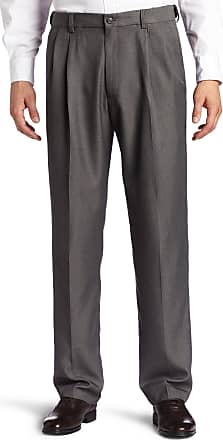 Haggar Mens Cool 18 Hidden Expandable Waist Pleat Front Pant-Regular and Big & Tall Sizes, Graphite, 44W x 30L