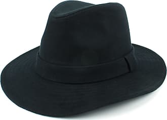 Mens Wide Brim Black,Grey,Navy High Quality 100% Wool Felt  Fedora Hat In UK