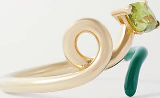 Marlo Laz Zodiac Wave Ring Aus 14 Karat Gold Mit Emaille Und Mehreren Steinen in Grün Damen Schmuck Ringe 