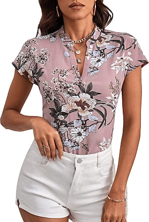 Fashion Blouses Short Sleeve Blouses Esprit Short Sleeved Blouse pink-cream casual look 