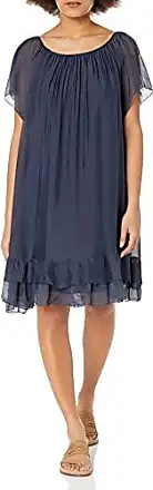 M Made in Italy Women's Plus Size Short Sleeve Dress, Navy, 2X at  Women's  Clothing store