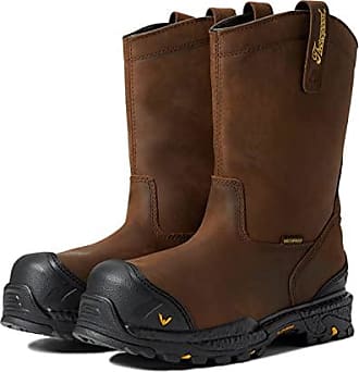 Thorogood V-Series 11” Waterproof Pull On Wellington Boots for Men and Chevron Traction Outsole; ASTM Rated Premium Leather with Composite Safety Toe Comfort Insole 