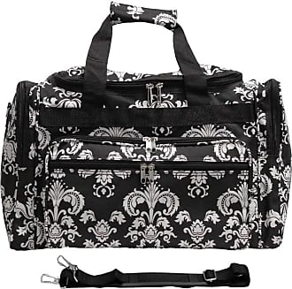 World Traveler Fashion Prints 19-inch Duffle Bag, Black White Damask