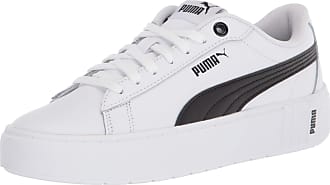 puma white and black trainers