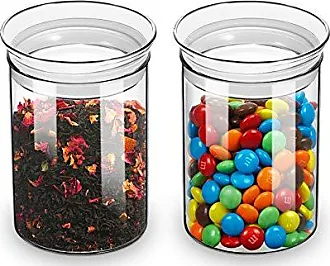 ZENS Glass Canisters with Glass Lids, Airtight Sealed 65.5 Fluid Ounce Tall Storage  Jars Spaghetti Containers