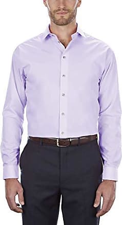 Kenneth Cole Kenneth Cole Unlisted Mens Dress Shirt Regular Fit Solid, Lilac, 17-17.5 Neck 36-37 Sleeve