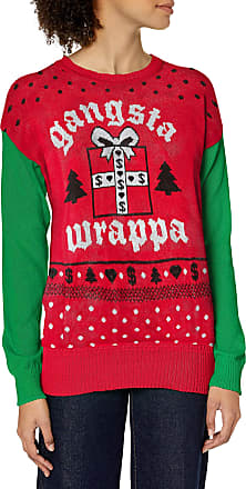 Vizor Gingerbread Ninja Pocket Off Shoulder Sweatshirt Baggy Ugly Christmas Sweater 