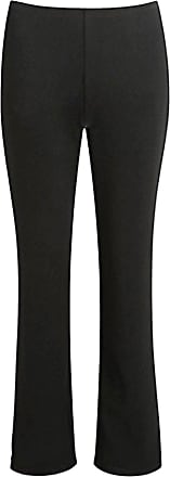 Navy Blue Grey MyShoeStore Ladies Stretch Bootleg Trousers Ribbed Womens Bootcut Elasticated Waist Pants Work Wear Pull On Bottoms Plus Big Sizes 8-26 Colour Balck 