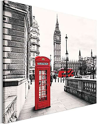 XXL Telephone London auf Leinwand Loft Design Stadt rot 