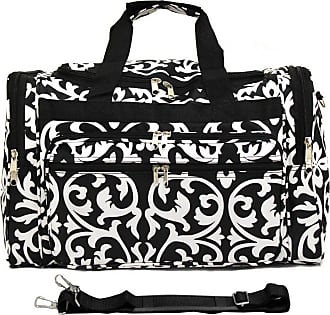World Traveler 22 Inch Duffle Bag, Black Trim Damask, One Size