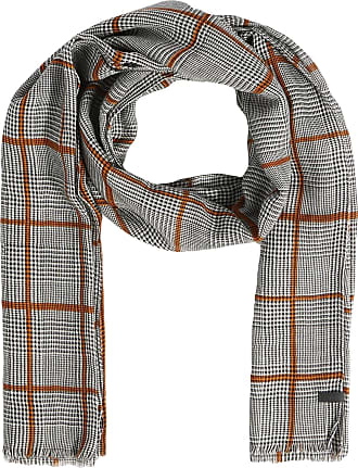 EMPORIO ARMANI Frayed jacquard-knit wool and modal-blend scarf