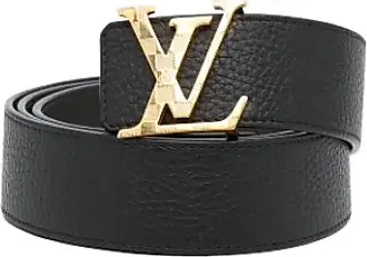 Cintura Louis Vuitton con iniziali LV nera opaca 40MM Nero Grigio antracite  Tela ref.662493 - Joli Closet