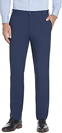 Blue Slim Fit Cotton Pants for Men by