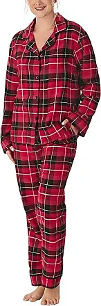 Karen Neuburger Women's Long Sleeve Minky Fleece Pajama Set PJ, Buffalo  Plaid Cherry Red/Black, S at  Women's Clothing store