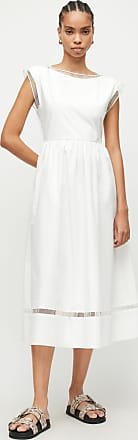 Allsaints Womens Women´s Cotton Sabella Midi Dress, White, Size: 10, White, White