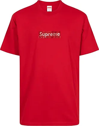 SUPREME x Swarovski Box Logo T-shirt - men - Cotton - M - Red