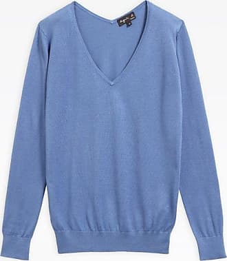 1960s blue V neck sweater Doretti long sleeve pullover small to medium