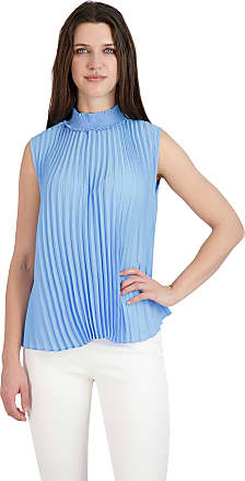 Nanette Nanette Lepore Womens High Neck Embroidered Lace Cap Sleeve Top with Faggoting Trim
