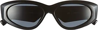 Le Specs Under Wraps Oval Sunglasses in Black