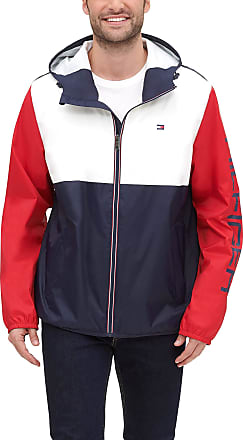 Tommy Hilfiger Men's Lightweight Active Water Resistant Hooded Rain Jacket 