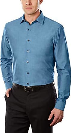 Kenneth Cole Kenneth Cole Unlisted Mens Dress Shirt Slim Fit Solid, Hazy Blue, 14-14.5 Neck 32-33 Sleeve