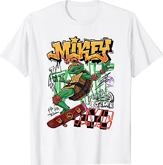 Teenage Mutant Ninja Turtles Men's Group Graphic T-Shirt, White, X-Large, Cotton