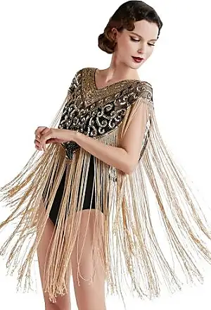 1920 s femmes Gatsby Costume Flapper robe robe frangée Sequin