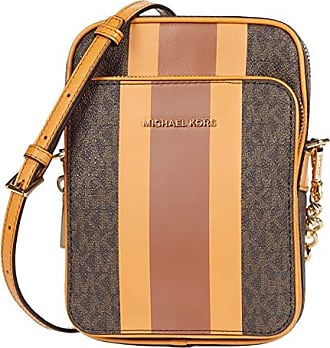 michael kors orange and brown purse