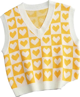Floerns Women's Sleeveless Round Neck Cute Strawberry Sweater Vest Crop  Shirt Top, Blue and Black, X-Small : : Clothing, Shoes &  Accessories