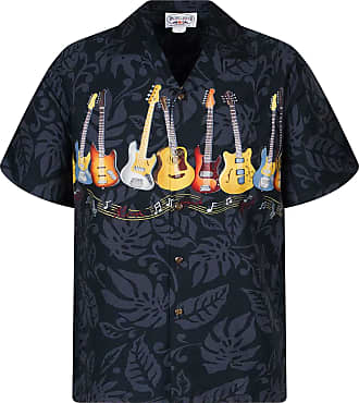 Pacific Legend Original Hawaiihemd Kurzarm Herren Kurzarm Button-Down Front-Tasche Hawaii-Print Kakadu P.L.A