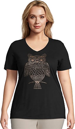 JUST MY SIZE Women's Size Plus Short Sleeve Graphic Tunic