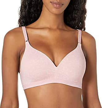 Warner's Womens Cloud 9 Super Soft Wireless Lightly Lined Comfort Bra 1269, Blush Petals Print, 40B