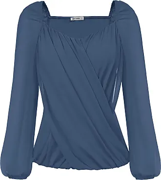 Loft Top Plus Size 16 Blue Long Sleeve Shirt 1/2 Button Blouse