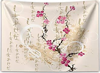 Letters Sakura Blumen Waschbar japanisch Tischdecke 