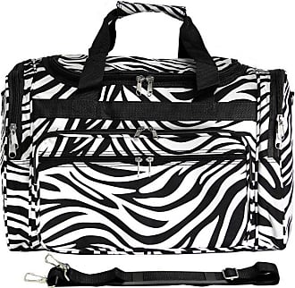 World Traveler 22 Inch Duffle Bag, Black Trim Zebra, One Size