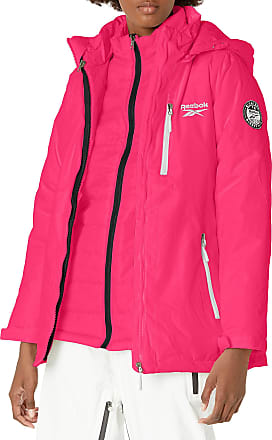 Shell Purple BK4044 Reebok Women's Hooded Long Sleeve Windbreaker Jacket 