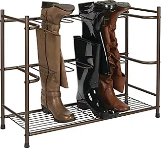 MyGift Solid Burnt Wood Free Standing Boot Rack Organizer Boots Storage for  Cowboy Boots, Tall Knee-High, Hiking, Riding, Rain or Work Boots, Holds up