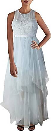 Bcbgmaxazria BCBGMax Azria Womens Sleeveless Embroidered Tulle Gown, Light Blue Frost, 4